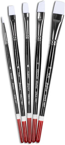Angelus Paint Brush Set Round Flat Angular Artist Acrylic Paint Brush Set Shoe paint Brush set (5 pcs) — 1