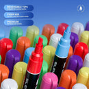 SILENART Pink Chalk Markers 2 Pack - Pink Dry Erase Markers Pen - Liquid Chalk Markers for Chalkboard, Window, Glass, Mirror, Blackboard | 3mm Tip - 2 Pack — 2