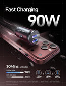LISEN 90W USB C Car Charger USB C Fast Charge,45W PD&QC3.0 Fast Car Charger photo 2