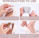 Heel Pads for Shoes:that are Too Big, Heel Cushion for Womens Shoes Soft High Heel Comfort Pads Heel Protectors for Loose Shoes, Stop Heel Pain, Heel Blisters(4 Pairs) - B-915 — 6
