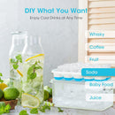 DOQAUS Ice Cube Tray with Lid and Bin,4 Pack Ice Cube Trays for Freezer