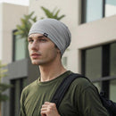 QINGLONGLIN Cooling Skull Cap Sweat Wicking Breathable for Men Women 3 Pack - Black + Grey + Army Green — 8