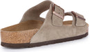 Birkenstock Classic Arizona Leather Unisex Adult Mules – Grey Taupe — 5