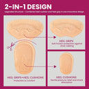 Bukihome T-Shape Heel Grips for Women Men, Comfort Gel Heel Pads for Shoes — 4