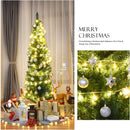 Goplus 6FT Pencil Christmas Tree, Artificial Slim Christmas Tree, 400 Branch Tips, Premium PVC Needles, with Sturdy Metal Stand, Unlit Xmas Tree for Home Office Shops Hotels — 4