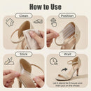 6 Sheets 24 Pcs Silicone Gel Heel Grips Heel Liners Heel Pads Cushion Inserts Shoe Back Heel Tape Adhesive High Heel Shoes Stickers Gel Strap Strips — 4