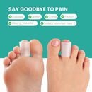 Welnove Toe Protectors – 18-Pack Aloe Vera Extract Infused Silicone Toe Sleeve Toe Covers for Hammer Toes, Corns, Calluses, Blisters – Soft Gel Protector Toe Cushions for Pain Relief (Multi-Size) | Clear-aloe Vera (8l + 10s) — 6