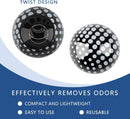 Knixmax Sneaker Deodorizer Shoe Freshener Balls, Odor Eaters for Shoes Boots Mules, Smell Eliminator Ball for Gym Gear Bags and Lockers, Fresh Linen Scent, Pack of 6, Black White — 6