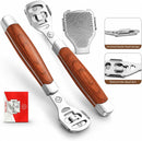 Foot Care Pedicure Callus Shaver Hard Skin Remover Wood Handle 10 Blades — 2