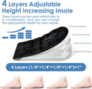 DR. Potter+ 4 Layers Adjustable Height Increase Insoles, 1 Inch Heel Lift for Leg Length Discrepancies, Heel Cushions for Heel Spurs and Heel Pain, Heel Inserts for Women and Man (Black, Large) — 2