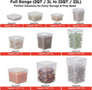 2 Pack 12 QT BPA-Free Translucent Polypropylene Food Storage Containers,…