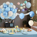Blue Beige White Balloons Summer Coast Birthday Decor Wedding Baby Shower | Light Blue Beige | 35pcs — 8