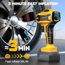 LIVOWALNY Tire Inflator Air Compressor Compatible with DeWalt 20V Battery Power, 160PSI Cordless Portable Electric Air Pump with Digital Pressure Gauge for Car Motorcycles Bike Ball Auto (Tool Only) — 3