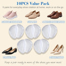 Metatarsal Pads for Women, Ball of Foot Cushions, 10PCS Clear Gel Forefoot Pads with Adhesive Backing, Reusable Foot Pads for Heels, Flats, Sneakers, Dress Shoes and Work Shoes 6