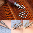 Jmuiiu Leather Groover Tool, 7 in 1 Pro Adjustable Stitching Groover | Red-brown — 5