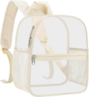 USPECLARE Clear Backpack for Stadium Approved 12×6×12 Transparent Bag | Creamy | Small — 1
