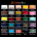 WUTA Repair Stitch Kit Leathercraft Stitch Awl Tool with 25 Colors 0.65mm Wax Thread, for Leather, Belt, Canvas, Fabric, Bag Repair Professional Stitcher Leather Craft Tool | Set D (Stitch Awl Kit+25 Colors 0.65mm Wax Thread) — 6