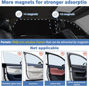 XCBYT Magnetic Car Side Window Shades, 100% Blackout Privacy Curtains — 4