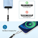 takyu Phone Lanyard, 2 Pack Adjustable Cell Phone Lanyard Crossbody Neck Strap & 2 Pack Phone Wrist Strap with 2 Pcs Tether Tabs Compatible for iPhone Android Smartphones-Black Grey photo 4