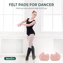Ball-of-Foot Cushions Pads for Women Men - Welnove 6 Pairs Felt Metatarsal Pads for Dancer Forefoot Support - Soft Foot Pad for Metatarsalgia, Morton’s Neuroma, Calluses, Fit for High Heels,Shoes 7