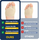 2 PCS Metatarsal Pads for Women and Men - Ball of Foot Pain Relief Cushion with Gel Pad,Foot Pads for Morton's Neuroma & Metatarsalgia Support (Beige, OSFA) 3