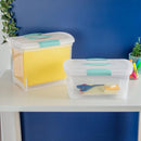 Sterilite Large Nesting ShowOffs™, Clear Bin w/Latch Lid & Handle, 6 Pack — 5