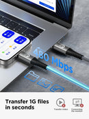 USBC to USBC 100W [10ft/2 Pack] USB C to USB C Fast Charging Cable Braided C to C Charger Cord for MacBook Pro/Air, iPhone 17 16 15 Pro Plus,iPad Pro,Samsung Galaxy S26 S25 Ultra S24,Pixel,PS5,Switch 7