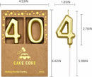 2.76 Inch Classical Gold 40 Number Birthday Candles, Gold Number Candles, Cake Number Candles, Party Celebration — 6
