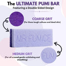 Mr. Pumice Ultimate PUMI Bar 2-in-1 Dual Grit (Medium + Coarse) Callus Remover, Pedicure Stone & Ped File Scrubber for Smooth Feet and Heels (4 Pack) — 2