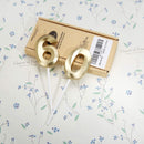 60th Birthday Candles,Gold Number 60 Cake Topper for Birthday Decorations Party Decoration | : — 3