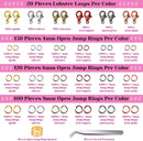 Jump Rings, Cridoz 2340Pcs Open Jump Rings and Lobster Clasps Jewelry Making Supplies Kit for Necklace and Jewelry… — 2