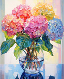 Hydrangea Diamond Painting Kits for Adults,Flowers Diamond Art 12x16inch | 12x16inch(Round diamond painting) — 1