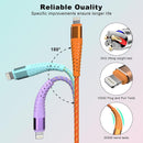 iPhone Charger Fast Charging Lightning Cable 6FT 3Pack[Apple MFi Certified] Long iPhone Charger Cord Nylon Braided USB Cable Compatible with iPhone 14/13/12 Pro Max/12Pro/11 6