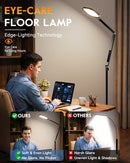 Eye-Care LED Floor Lamps, Remote, 69" Standing Reading Lamp, 30 Light Modes — 2