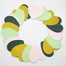 Sage-Green Pink Gold Party-Decorations - Paper Heart Garland Streamers Woodland Theme Baby Shower Bridal Shower Birthday Decoration Wedding Bachelorette Engagement Hanging Decor HongTongTong — 3