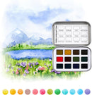 Grabie Set of 60 Color Pocket Watercolor Paint Set, 5 Theme Travel Palette | 60 Color 5 Theme — 3