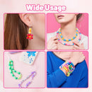 INSCRAFT 1200PCS Bracelet Making Kit, 24 Colors Pony Rainbow Kandi Beads, Friendship Bracelet Kit with Elastic… — 5