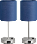 Fenmzee Touch Lamps for Bedroom Set of 2 - Dimmable, USB C+A, AC Outlet — 8