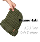 FURTALK Winter Hats for Women Fleece Lined Beanie Knit Chunky Womens Snow Cap - Green — 4
