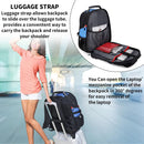 SHRRADOO Large Travel Laptop Backpack for Women, Work College Backpacks | Blue | Travel Backpacks — 4