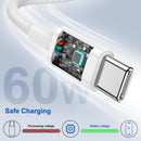 2Pack Type C to Type C Fast Charging Cord 6ft for Apple iPhone 17/16/15 7