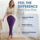 ABSOLUTE SUPPORT Women Compression Leggings 20-30mmHg, Purple, 3X-Large — 3