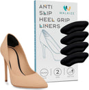 Walkize Anti Slip Heel Grips for Women, Gel Heel Pads, 2 Pairs, Black - Heel Grip Black — 1