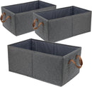 Fordonral Pack of 3 Large Capacity Storage Bins Closet Organizer System, Sturdy Foldable Storage Boxes for Organizing Clothing, Sheets, Toys, Books - Shelf Organizer Shelves Basket Storage Bin — 1