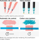 Shuttle Art Automatic Ink Control Acrylic Paint Markers, 24 Pastel Colors Brush Tip Acrylic Paint Pens for Rock Painting, Ceramic, Wood, Canvas, Glass, Stone, Fabric, Card Making, DIY Football Crafts | 1 Count (Pack of 24) — 5