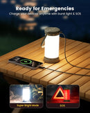 Glocusent LED Rechargeable Camping Lantern, Camping Light with 5000mAh | Green — 5