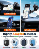 Qifutan Car Phone Holder Mount Phone Mount for Car Windshield Dashboard Air Vent Universal Hands Free Automobile Cell Phone Holder Fit for iPhone Smartphone Camera Mounts | Carbon fiber | Windshield, Dashboard, Air Vent photo 2