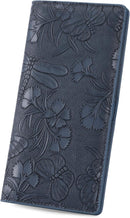 FALAN MULE Ultra Slim Thin Wallet for Women Bifold Leather RFID Blocking Designer Credit Card Holder
