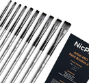 Nicpro 10 PCS Flat Paint Brush Set, Art Painting Brushes for Acrylic, Watercolor, Oil, Gouache, Craft, Detail, Face Body Painting, Base Coating, Artist Paintbrush Kit for Kid & Adult | 10PCS - Flat — 1