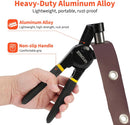 Grommet Tool Kit, 3/8 Inch Handheld Eyelet Kit Hole Punch Grommet Eyelet Press Pliers with 300 Silver Anti-Rust Grommets for Tarp Leather Fabric Tent and So On | 1-Die Set: 3/8" — 4
